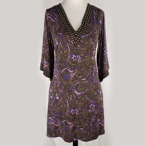 Michael Kors brown studded tunic dress, M